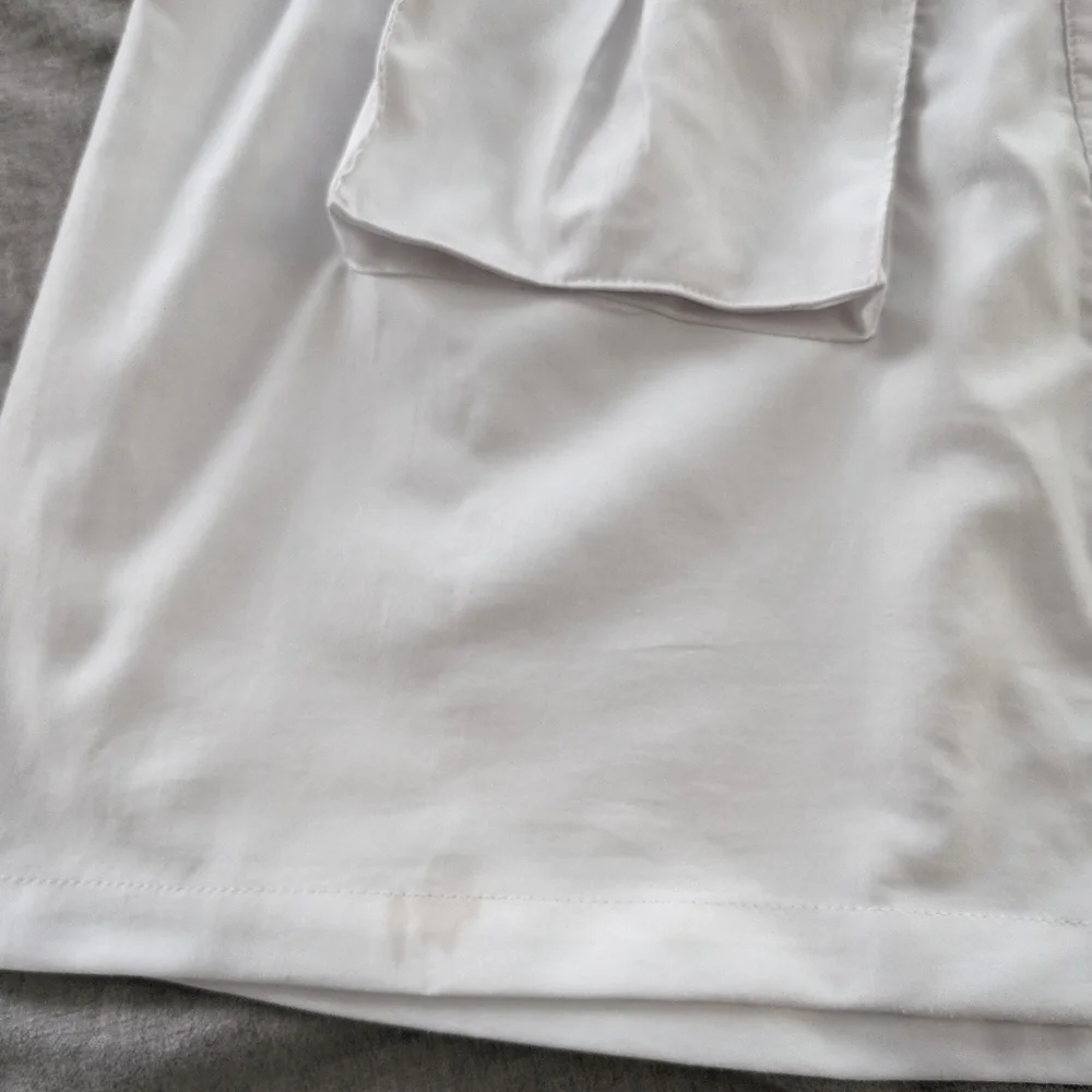 Strapless lightweight white snap up dress - Picture 6 of 7
